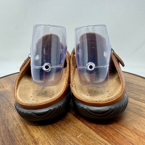 Mephisto Nathan Clog Brown Sandal Shoe Slip-On Leather Size EU 39/US Women's 9 - Picture 4 of 11